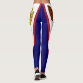 Leggings avec drapeau des Samoa américaines, États (Dos)