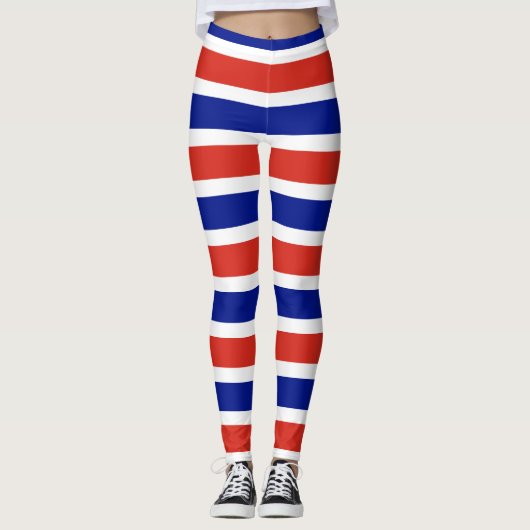 Leggings avec drapeau du Costa Rica (Devant)