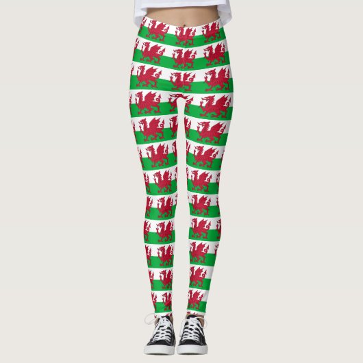 Leggings avec drapeau du Pays de Galles, Royaume-U (Devant)