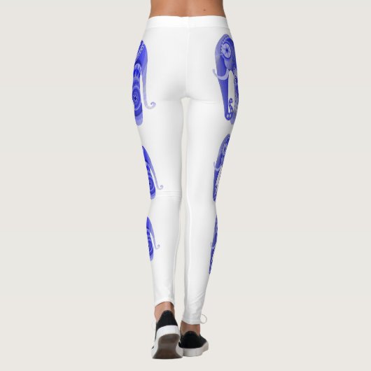 Leggings avec éléphant bleu (Dos)