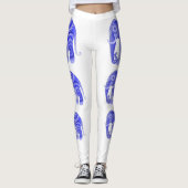 Leggings avec éléphant bleu (Devant)