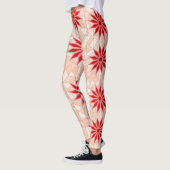 Leggings avec l'art chaud rouge (Gauche)