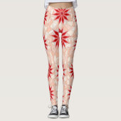Leggings avec l'art chaud rouge (Devant)