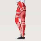 Leggings avec l'art chaud rouge (Gauche)
