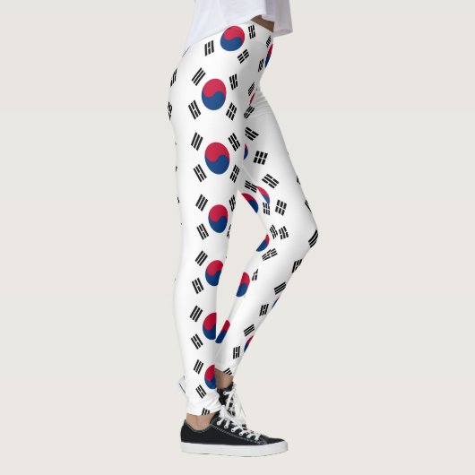 Leggings avec le drapeau de la Corée du Sud (Droite)