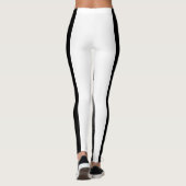 Leggings Avec l'image stylisée noire et blanche de cygne (Dos)