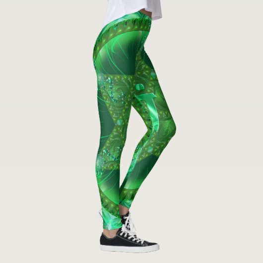 Leggings avec magnifique Mandala vert (Droite)