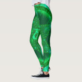 Leggings avec magnifique Mandala vert (Gauche)