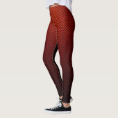Leggings avec rouille rouge motif en fibre de carb (Gauche)