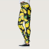 Leggings 🍋 avec texte personnalisé 🍋 citron (Gauche)