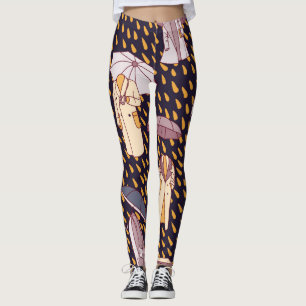 Leggings Aventures du Jour de la Pluie : Parapluies invisib