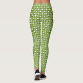 Leggings Avocado Green Gingham Heart Patch Plaid (Dos)