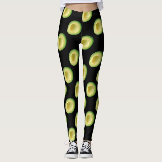 Leggings Avocado Party Black 4Lola (Devant)