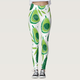Leggings Avocado, timbre texturé, motif transparent.