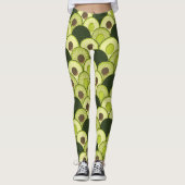 Leggings avocats dans des guêtres d'art déco (Devant)