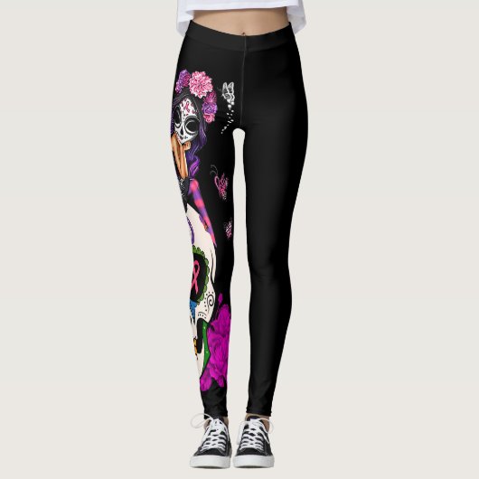 Leggings Awesome idée cadeau cancer du sein (Devant)