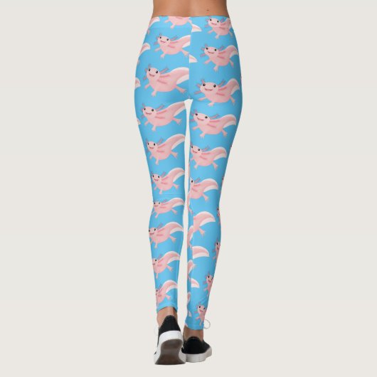 Leggings axolotl rose pâle (Dos)
