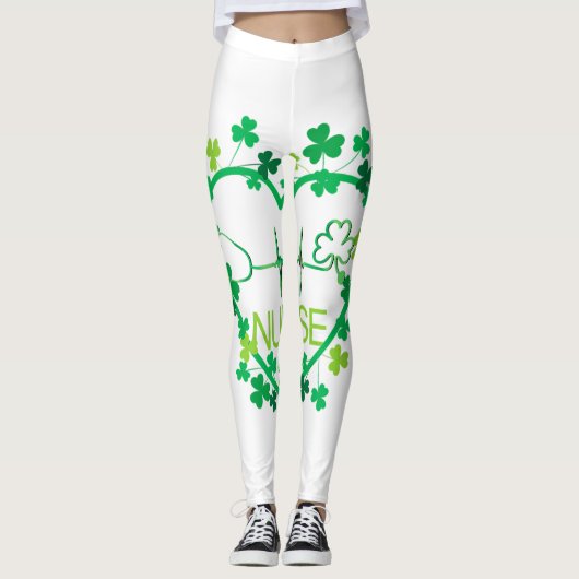 Leggings Ayez un Berger Australien Chien Lucky Charm St Pat (Devant)