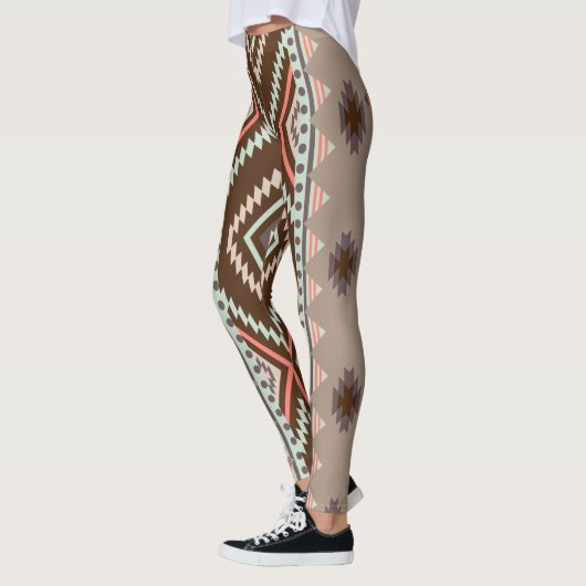 Leggings Aztec Boho Workout Gym Yoga Pantalons pour femmes (Gauche)