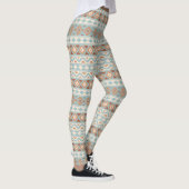 Leggings Aztec Essence Rpt Ptn IIIb Blue Cream Terracottas (Droite)