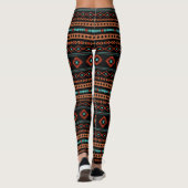 Leggings Aztec Rusts Turquoise Noir Motifs mélangés Motif (Dos)