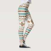 Leggings Aztec Turquoise en terre cuite noir Crm Motifs mix (Droite)