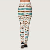 Leggings Aztec Turquoise en terre cuite noir Crm Motifs mix (Dos)