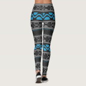 Leggings aztèque bleu (Dos)