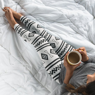 Leggings Aztèque noir et blanc