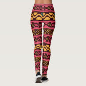 Leggings aztèque rouge (Dos)