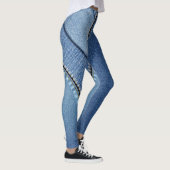 Leggings azul jean con texturas diferentes (Droite)