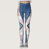 Leggings azul jeans con cortes (Devant)