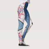 Leggings azul jeans con cortes (Droite)