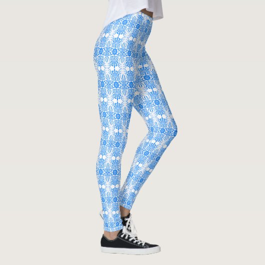 Leggings Azure Blue Damask (Droite)