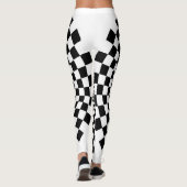 Leggings B&W À damiers illusion optique (Dos)