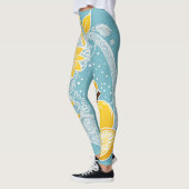 Leggings Baby blue soft pastels AI art  (Gauche)