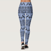 Leggings Baby Boy Blue Reindeer Sweater regardant Noël (Dos)