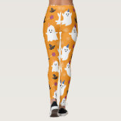 Leggings Baby Ghost Motif Orange Halloween Party (Dos)