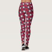 Leggings Bactérie Bleu rouge Motif minimal (Dos)
