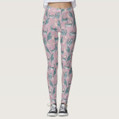 Leggings Bad Grey Tabby Chats Frapper Tout Sur Motif (Devant)