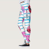 Leggings Badges de patchs de dessin animé : pop art. (Gauche)