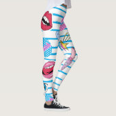 Leggings Badges de patchs de dessin animé : pop art. (Droite)