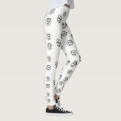 Leggings Baguette noire et blanche amusante Homme face desi (Droite)