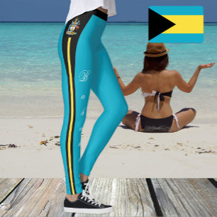 Leggings Bahamas fashion leggings, Bahamas Flag /sports