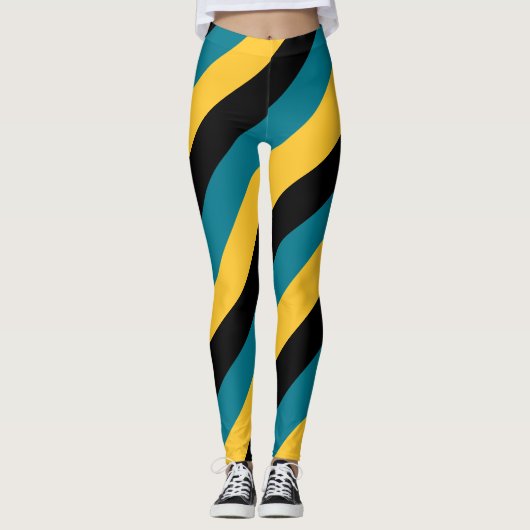 Leggings "Bahamas Pride Stripes" Patriotique (Devant)