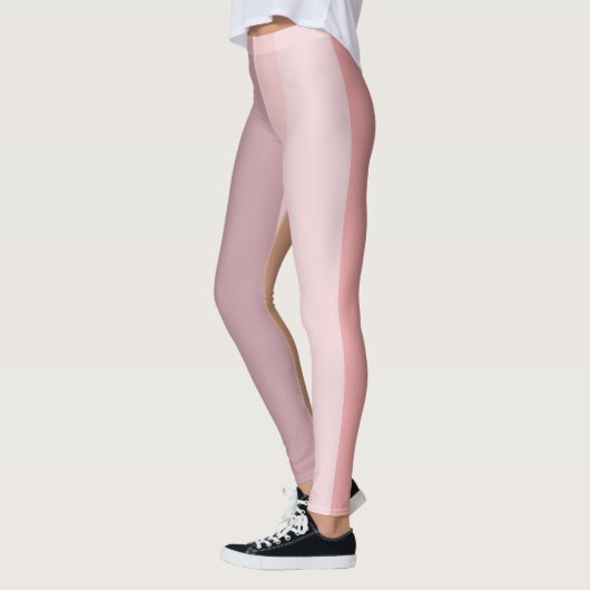Leggings Baies Abstraites roses et beiges (Gauche)