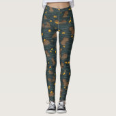 Leggings Bain chaud Capybara avec Yuzu Fruit  (Devant)