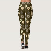 Leggings Bains de vanille au chocolat brun motif élégant (Dos)