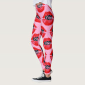 Leggings Baiser de Pop Art Lèvres Répéter (Gauche)