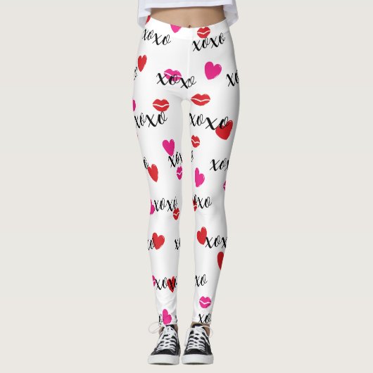 Leggings baiser et jambes de coeur (Devant)